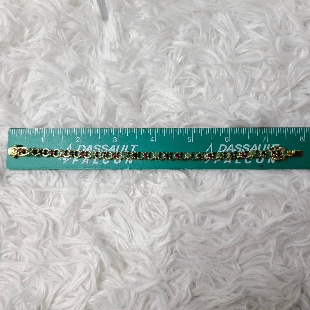 GENUINE Emerald, Ruby, and Sapphire Bracelet